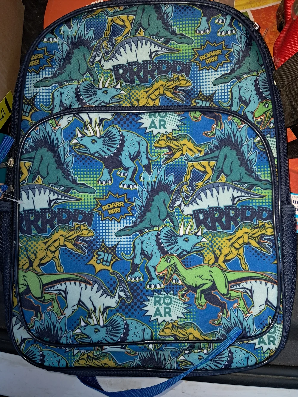 wonder nation Dinosaur Print Backpack - Blue, Green, Yellow